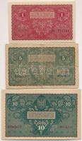 Lengyelország 1919. 1M + 5M + 10M + 100M + 500M T:II,III
Poland 1919. 1 Marka + 5 Marek + 10 Marek ...