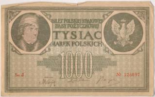 Lengyelország 1919. 1000M + 1922. 50.000M + 1929. 50Zl T:III kis szakadás
Poland 1919. 1000 Marek +...