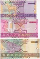 Türkmenisztán 1993. 1M + 5M + 2005. 50M + 100M + 500M T:I
Turkmenistan 1993. 1 Manat + 5 Manat + 20...