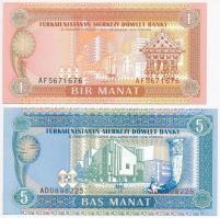 Türkmenisztán 1993. 1M + 5M + 2005. 50M + 100M + 500M T:I
Turkmenistan 1993. 1 Manat + 5 Manat + 20...