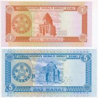 Türkmenisztán 1993. 1M + 5M + 2005. 50M + 100M + 500M T:I
Turkmenistan 1993. 1 Manat + 5 Manat + 20...