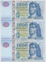 2005. 1000Ft "DA" (3x) sorszámkövetők T:I