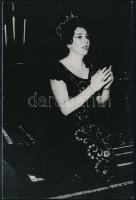 Ghena Dimitrova (1941-2005) opera-énekesnő fotója, 13x8 cm
