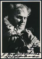 1980 Nicolae Herlea (1927-2014) operaénekes aláírása egy őt ábrázoló fotón, 18x12 cm. / autograph signature