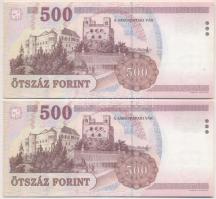 2001. 500Ft "EA" (2x) sorszámkövetők T:I