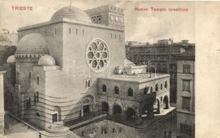 Trieste, Nuovo Tempio israelitico / New Jewish temple, synagogue (kis szakadás / small tear)