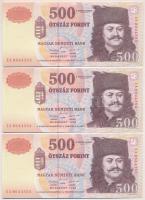 1998. 500Ft "EA" (3x) sorszámkövetők T:I