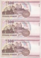1998. 500Ft "EA" (3x) sorszámkövetők T:I