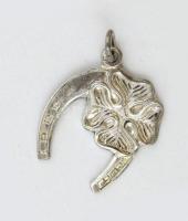 Ezüst(Ag) szerencsepatkó függő, jelzett, 1,9x2,5 cm, nettó: 2,1 g