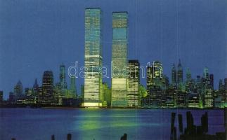 New York - 2 db MODERN megíratlan amerikai városképes lap, World Trade Center / 2 MODERN unused Amer...