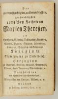 Heilige Tagesordnung des katolischen Christen. Bécs, 782, Johann Trattner. Kicsit kopott bőrkötésben...