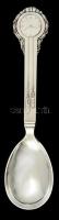 Ezüst(Ag) "négyórai" kanál, jelzett, h: 14,5 cm, nettó: 29,7 g