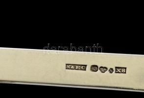 Ezüst(Ag) "négyórai" kanál, jelzett, h: 14,5 cm, nettó: 29,7 g