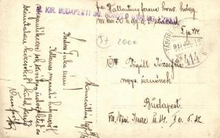 1917 Első világháborús, M. Kir. 30. honvéd gyalogezred 9. század védőállása a lövészárokban, tábori ...