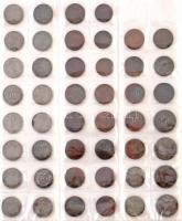 Vegyes: 6 lapos éremberakó album, benne 160db-os kis magyar és külföldi éremgyűjtemény az 1800-as év...