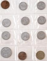 Vegyes: 6 lapos éremberakó album, benne 160db-os kis magyar és külföldi éremgyűjtemény az 1800-as év...