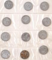 Vegyes: 6 lapos éremberakó album, benne 160db-os kis magyar és külföldi éremgyűjtemény az 1800-as év...