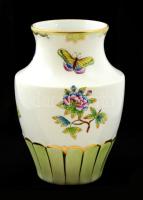 Herendi Viktória mintás váza, kézzel festett, jelzett, hibátlan, m: 16 cm