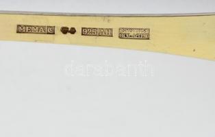 Ezüst(Ag) svéd hab merőkanál, jelzett, h: 17,5 cm, nettó: 35 g