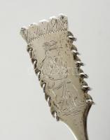 Ezüst(Ag) svéd vadászkanál, jelzett, h: 17,5 cm, nettó: 30,2 g