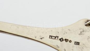 Ezüst(Ag) svéd vadászkanál, jelzett, h: 17,5 cm, nettó: 30,2 g