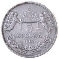 1900KB 5K Ag "Ferenc József" T:2-,3 Adamo K7