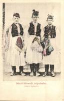 Matyó legények, mezőkövesdi népviselet, Balázs Ferenc kiadása / Hungarian folklore from Mezőkövesd (EK)