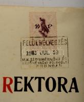 1932 Soproni  erdőmérnöki oklevél Visnyovszky Dániel selmecbányai erdőmérnöknek, címeres függő viasz...