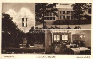 Balatonfűzfő, Fűzfőgyártelep, Kultúrház, Munkács söröző belső, Országzászló