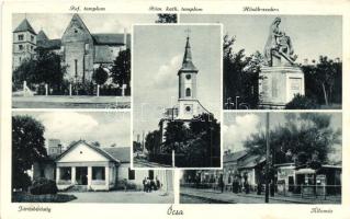 Ócsa, Hősök szobra, Járásbíróság, vasútállomás