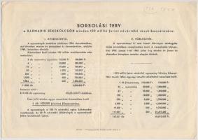 1952. "Harmadik Békekölcsön" sorsjegy 50Ft-ról, szárazpecséttel T:III kis szakadás