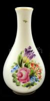 Herendi virág mintás váza, kézzel festett, jelzett, m:15 cm