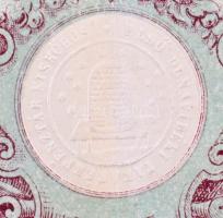 Kiskőrös 1930. "Első Dunavidéki Takarékpénztár" részvénye 50P-ről, szelvényekkel, szárazpe...