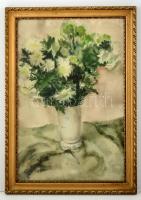 H. Nagy Katalin (?-): Csendélet. Akvarell, papír, jelzett, üvegezett keretben, 50×34 cm