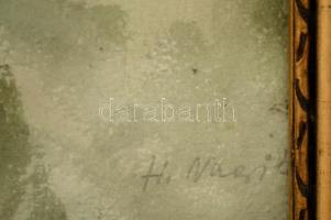 H. Nagy Katalin (?-): Csendélet. Akvarell, papír, jelzett, üvegezett keretben, 50×34 cm