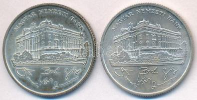 1993. 200Ft Ag "MNB" (2x) T:2 patina