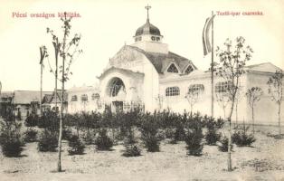 Pécs, Országos Kiállítás, Textil-ipar csarnok, Jelfy Gyula felvétele (EK)