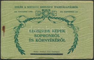 1925 Sopron, emlék a Soproni Jubileumi Iparkiállításról - leporellófüzet 6 db városképes lappal, Schőberl Antal fényképész kiadása