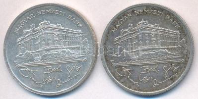1992. 200Ft Ag "MNB" (2x) T:2,2- patina