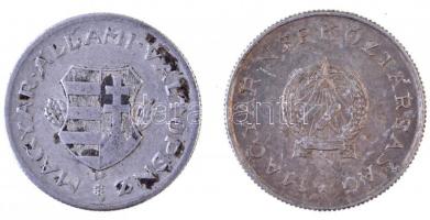 1946. 1Ft Al "Kossuth-címer" + 1949. 1Ft Al "Rákosi-címer" T:2-,2