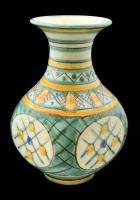 Iparművészi Vállalatos Gorka váza, mázas kerámia, jelzett, hibátlan,m: 16 cm