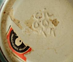 Iparművészi Vállalatos Gorka váza, mázas kerámia, jelzett, hibátlan,m: 16 cm