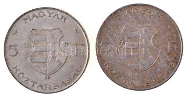 1947. 5Ft Ag "Kossuth" (2x) T:2,2-