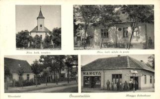 Őrszentmiklós, Őrbottyán; Római katolikus templom és iskola, posta, Hangya szövetkezet, utca