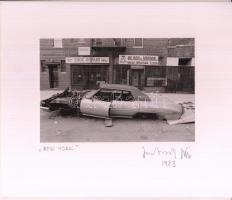 1983 Jankovszky György(1946-): New York, feliratozva, aláírt, pecséttel jelzett, kartonra kasírozva, 11x16,5 cm