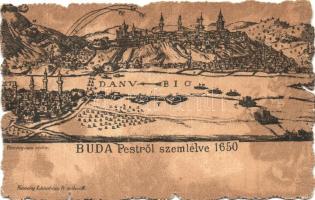 Budapest, Buda Pestről szemlélve, anno 1650, Kaucky L. kiadása (EK)