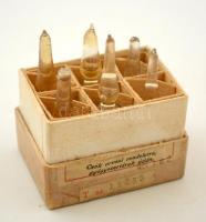 Régi gyógyszeres doboz, tartalommal