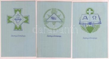 cca 1920 Szorgalomjegyek, 3 db