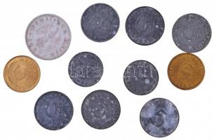 Német 3. Birodalom 1937-1943. 1pf-50pf (11xklf) T:1-,2,2-
German Third Reich 1937-1943. 1 Pfennig -...