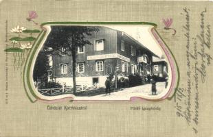 Korytnica, Fürdő igazgatóság, Kiadja Lechnitzky O. 119. sz. / spa directorate, Art Nouveau, floral, litho  (Rb)